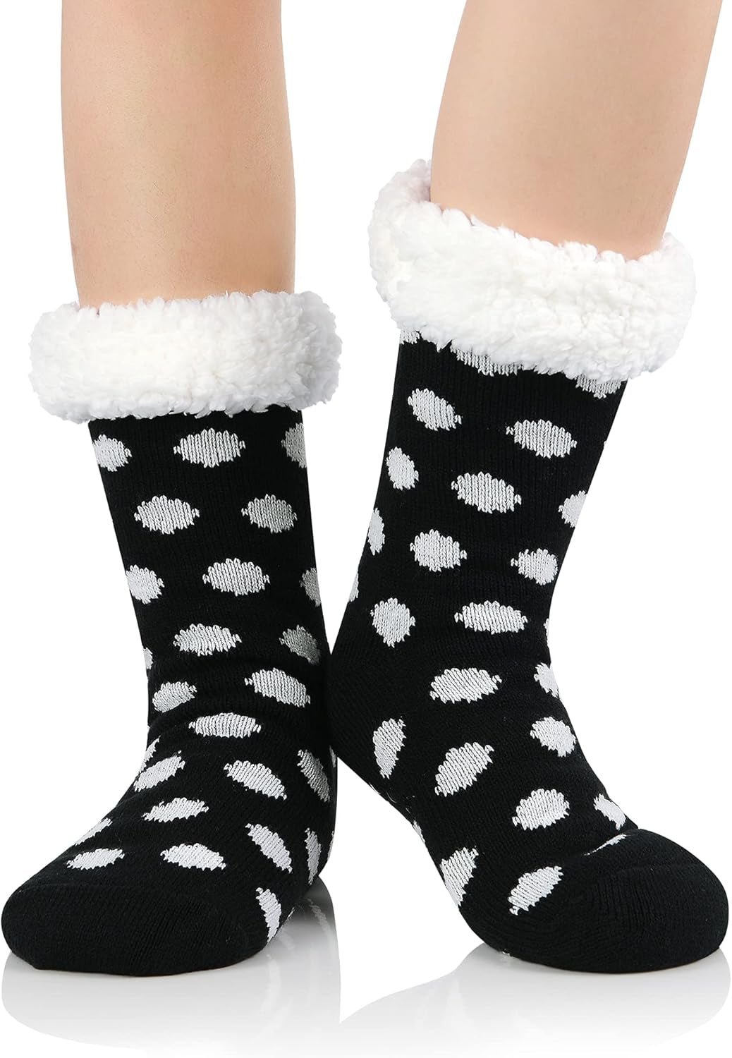 Christmas Slipper Socks Women Fuzzy Socks Gripper Non Slip Womens Warm Cozy Socks Athletic