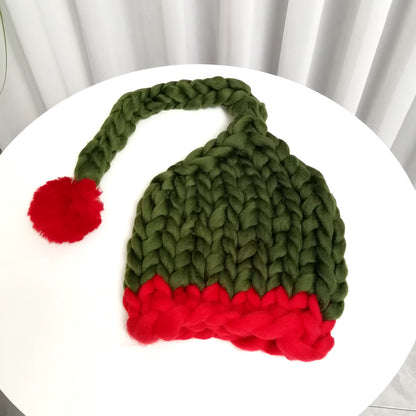 Crochet Knitted Christmas Hats for Men Women Winter Warm Hat Christmas Decoration New Year Festive Party Santa Claus Hat Gifts