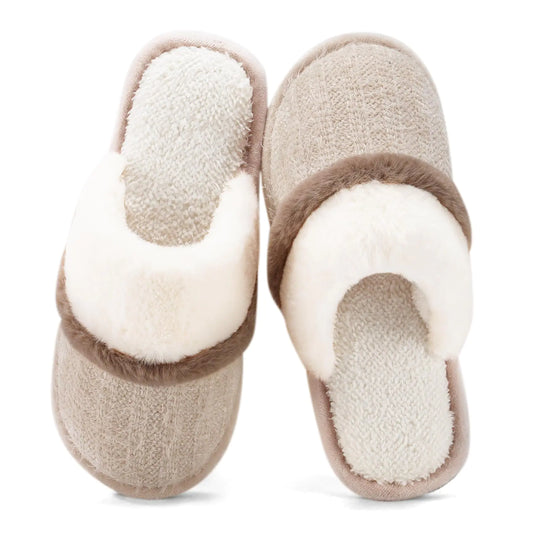 Cozy Slippers for Women Fuzzy House Shoes with Memory Foam