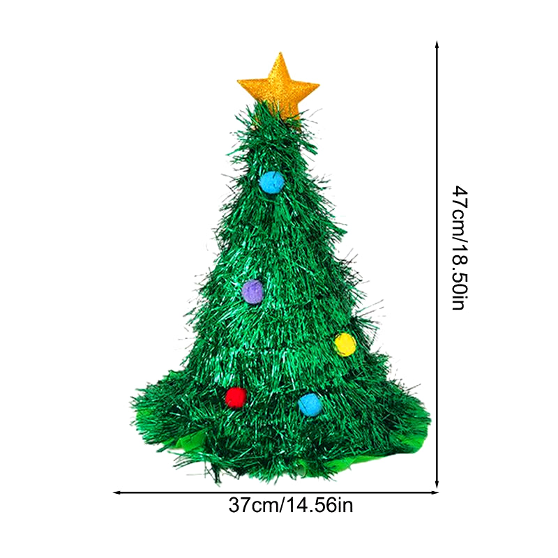 2025 Ins Christmas Tree Hat Creative Xmas Headwear for Girls Christmas Headband Party Costume New Year Decor Supplies