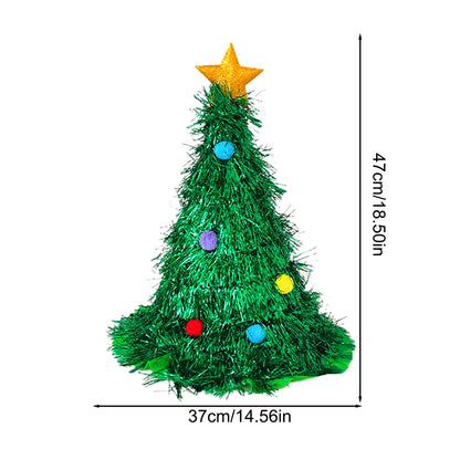 2025 Ins Christmas Tree Hat Creative Xmas Headwear for Girls Christmas Headband Party Costume New Year Decor Supplies