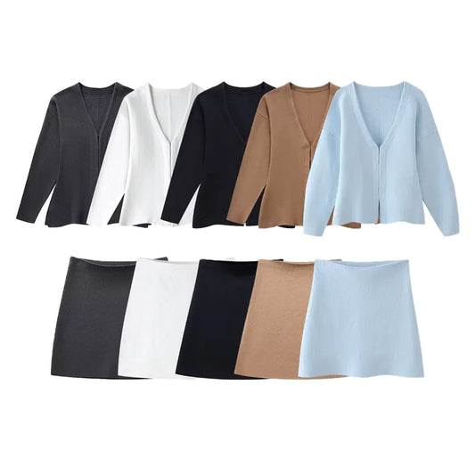 Women’s Knitted Skirt Suit Set